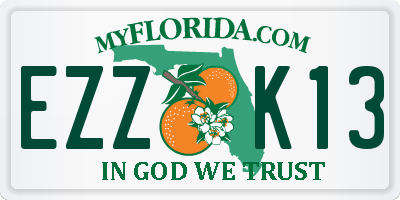 FL license plate EZZK13