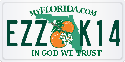 FL license plate EZZK14