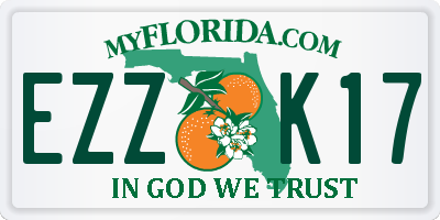 FL license plate EZZK17