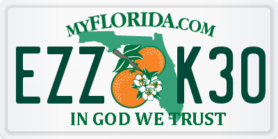 FL license plate EZZK30