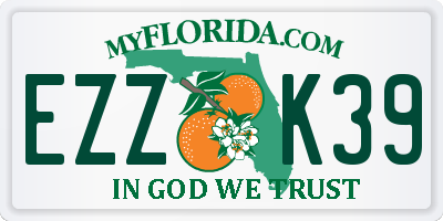 FL license plate EZZK39