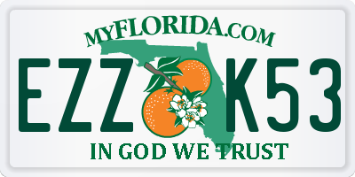 FL license plate EZZK53