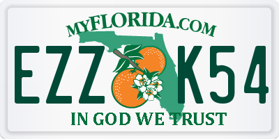 FL license plate EZZK54