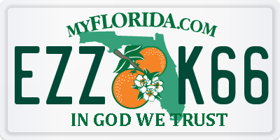 FL license plate EZZK66