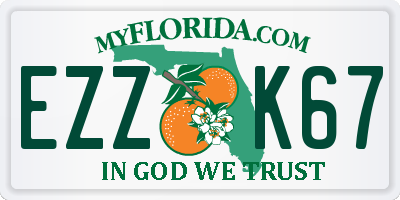 FL license plate EZZK67