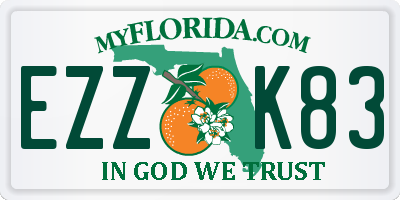 FL license plate EZZK83