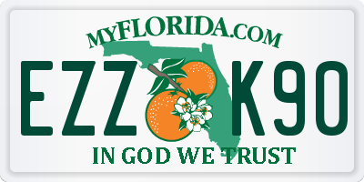 FL license plate EZZK90