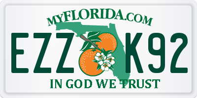 FL license plate EZZK92