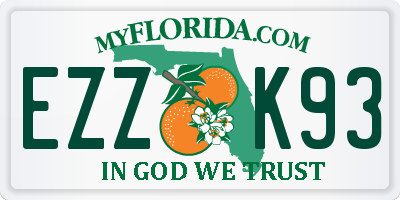 FL license plate EZZK93