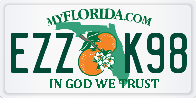 FL license plate EZZK98