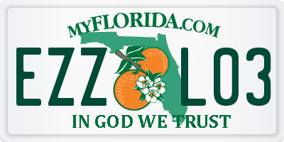 FL license plate EZZL03