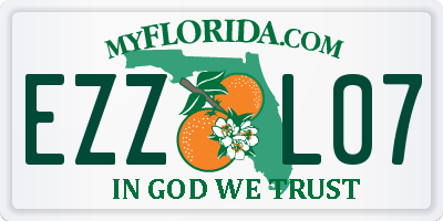 FL license plate EZZL07