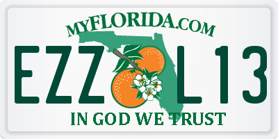 FL license plate EZZL13