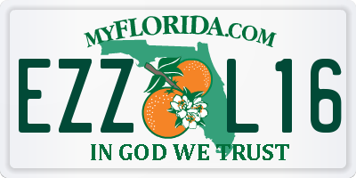 FL license plate EZZL16