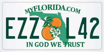 FL license plate EZZL42