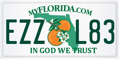 FL license plate EZZL83