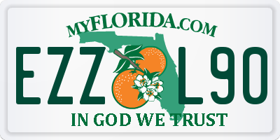 FL license plate EZZL90