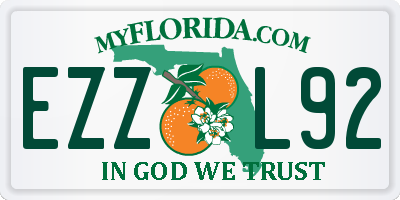 FL license plate EZZL92