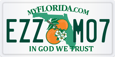 FL license plate EZZM07