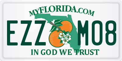 FL license plate EZZM08