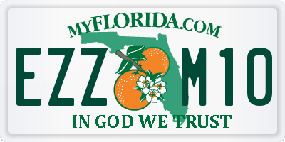 FL license plate EZZM10