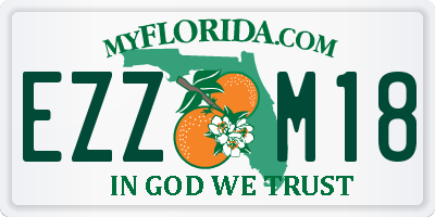 FL license plate EZZM18