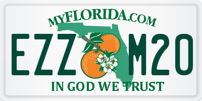 FL license plate EZZM20