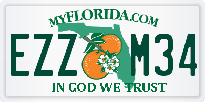 FL license plate EZZM34