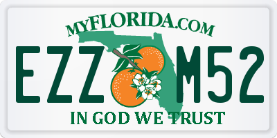 FL license plate EZZM52