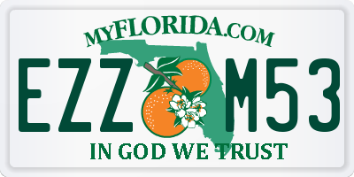 FL license plate EZZM53