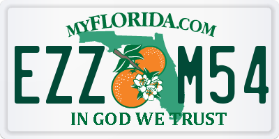 FL license plate EZZM54