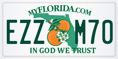 FL license plate EZZM70