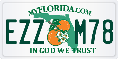 FL license plate EZZM78