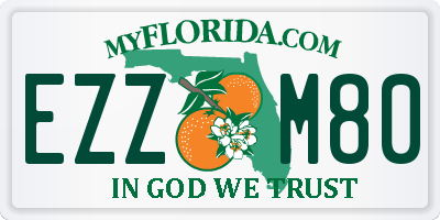 FL license plate EZZM80