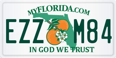 FL license plate EZZM84