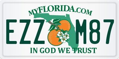 FL license plate EZZM87