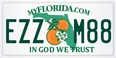 FL license plate EZZM88