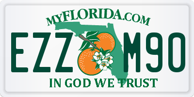 FL license plate EZZM90