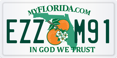 FL license plate EZZM91