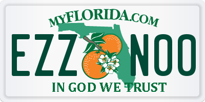 FL license plate EZZN00