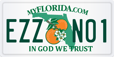 FL license plate EZZN01