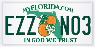 FL license plate EZZN03