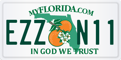 FL license plate EZZN11