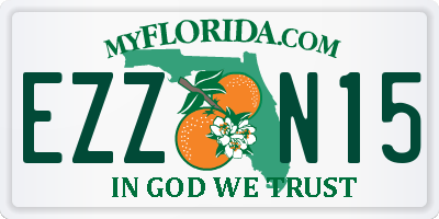 FL license plate EZZN15