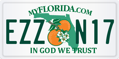 FL license plate EZZN17