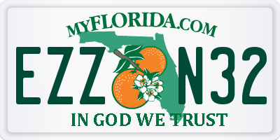 FL license plate EZZN32