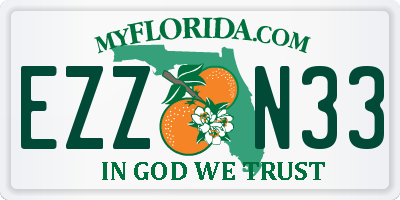 FL license plate EZZN33