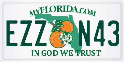 FL license plate EZZN43