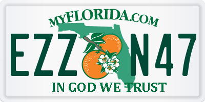 FL license plate EZZN47