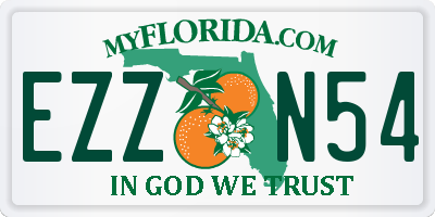 FL license plate EZZN54